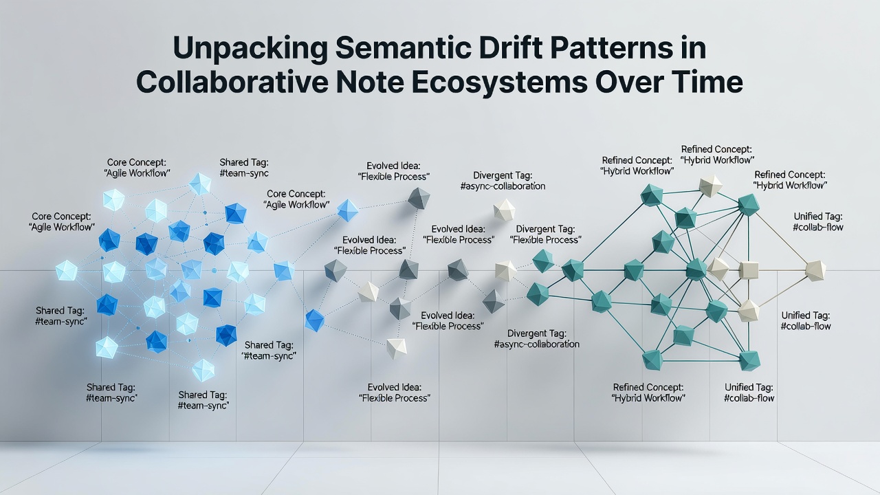 Unpacking Semantic Drift Patterns in Collaborative Note Ecosystems Over Time